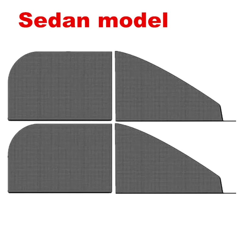 Car Window & Door Anti-Mosquito Screens (4PCS Breathable with Ventilation & Cooling Nets)