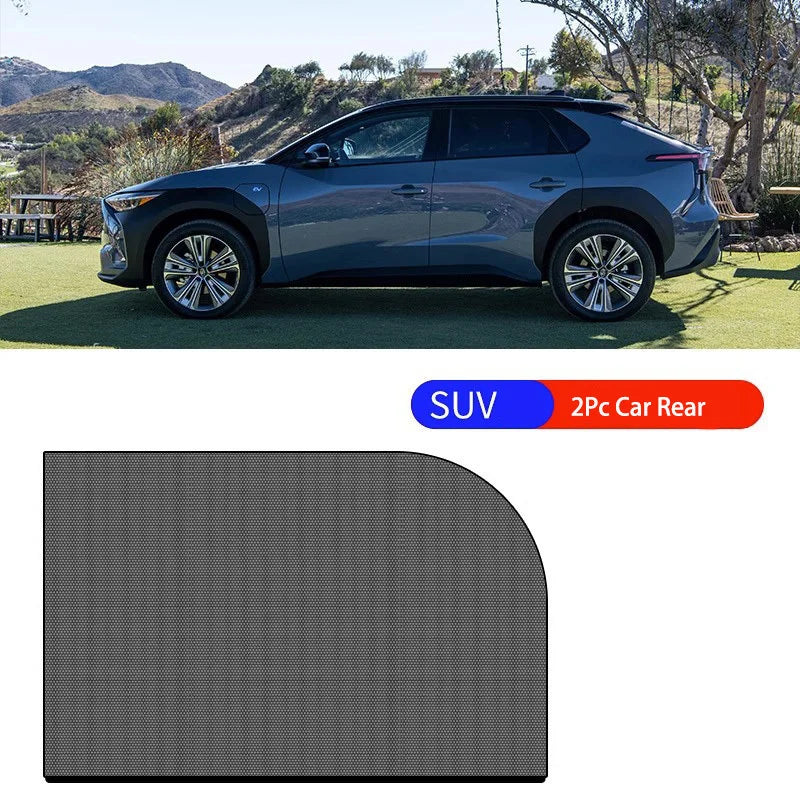 Elastic Mesh Car Window Shades – UV & Mosquito Protection for Front & Rear Side Windows