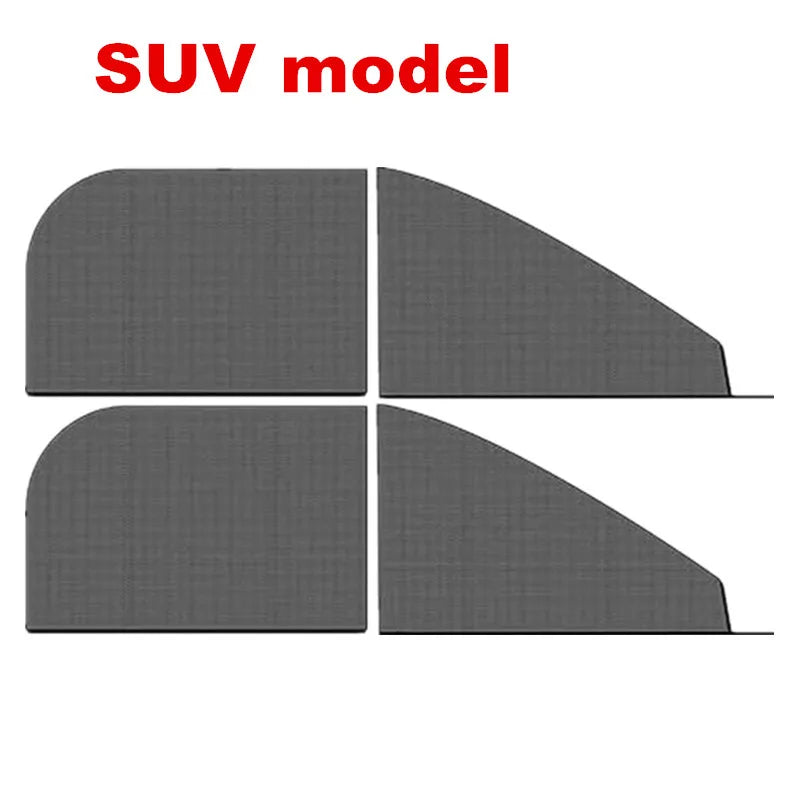 Car Window & Door Anti-Mosquito Screens (4PCS Breathable with Ventilation & Cooling Nets)