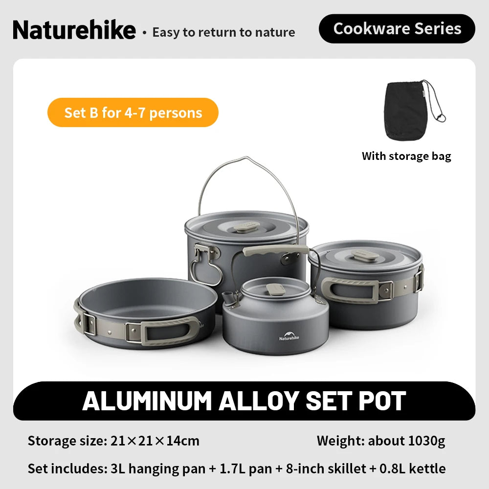 Portable Camping Kitchenware Set (Collapsible Frying Pan & Kettle)