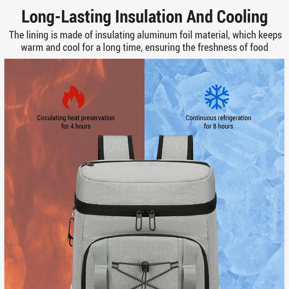 Insulated Cooler Backpack with Leakproof Lunch Compartment