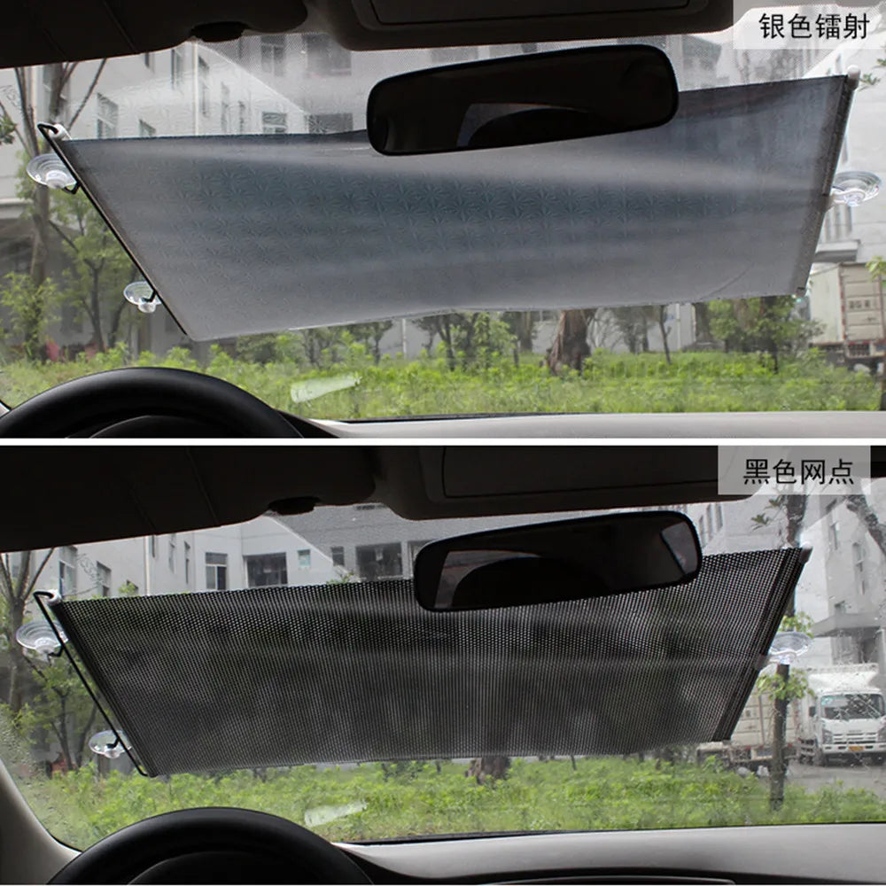 Rear & Front Side Window Car Sunshade Curtains with Suction Cups