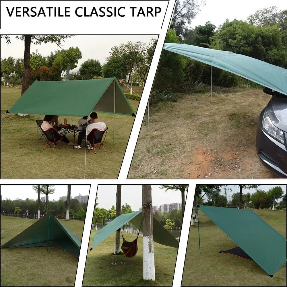 Car Side Awning with Poles (Waterproof Rooftop Tent & Camping Shelter)