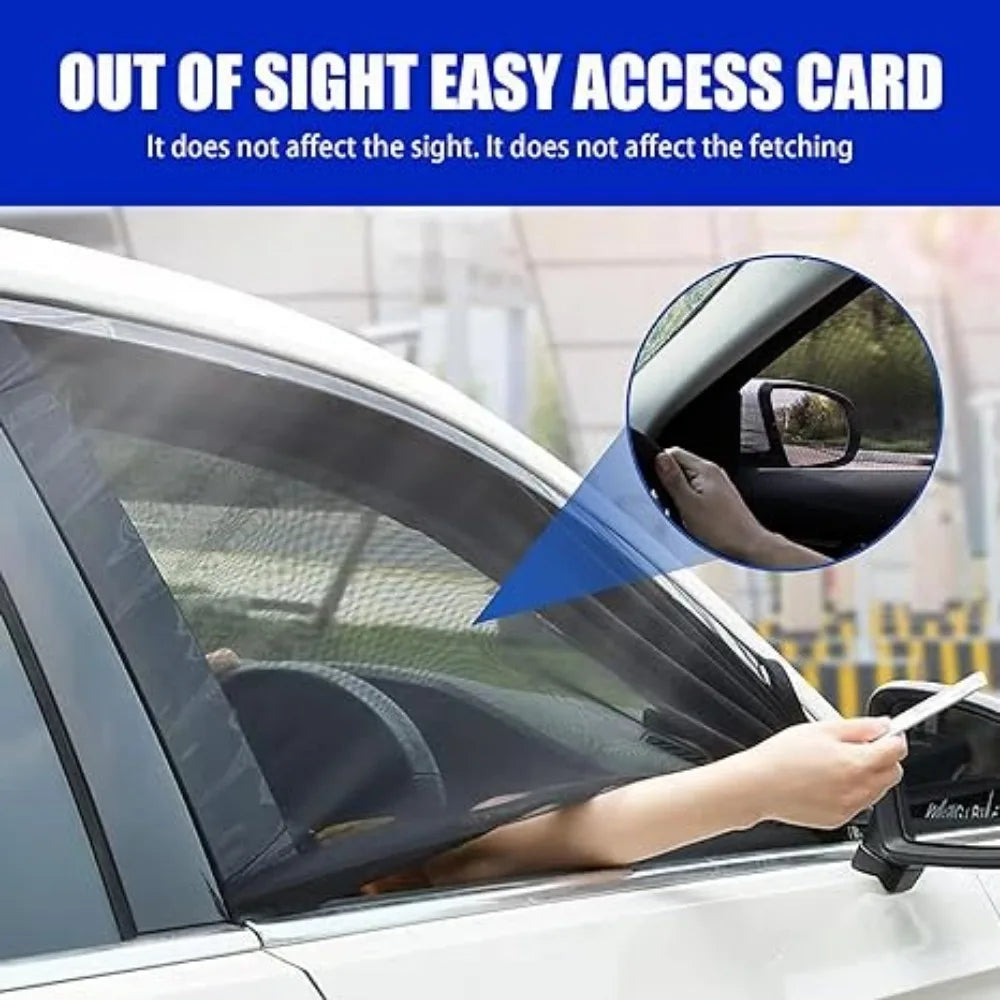 Car Window & Door Anti-Mosquito Screens (4PCS Breathable with Ventilation & Cooling Nets)