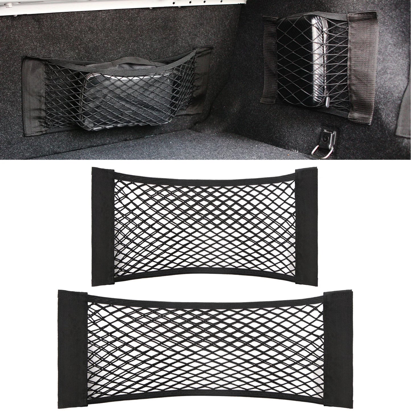 Car Trunk Organizer Net, Cargo & Luggage Storage Mesh for Vehicle