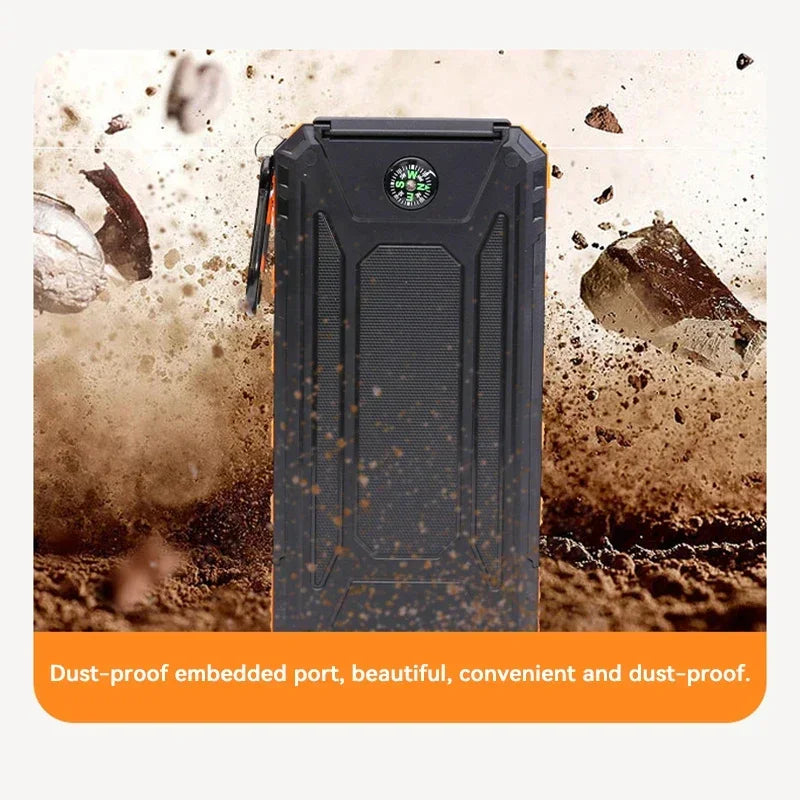 Portable Waterproof Solar Power Bank (20,000mAh)
