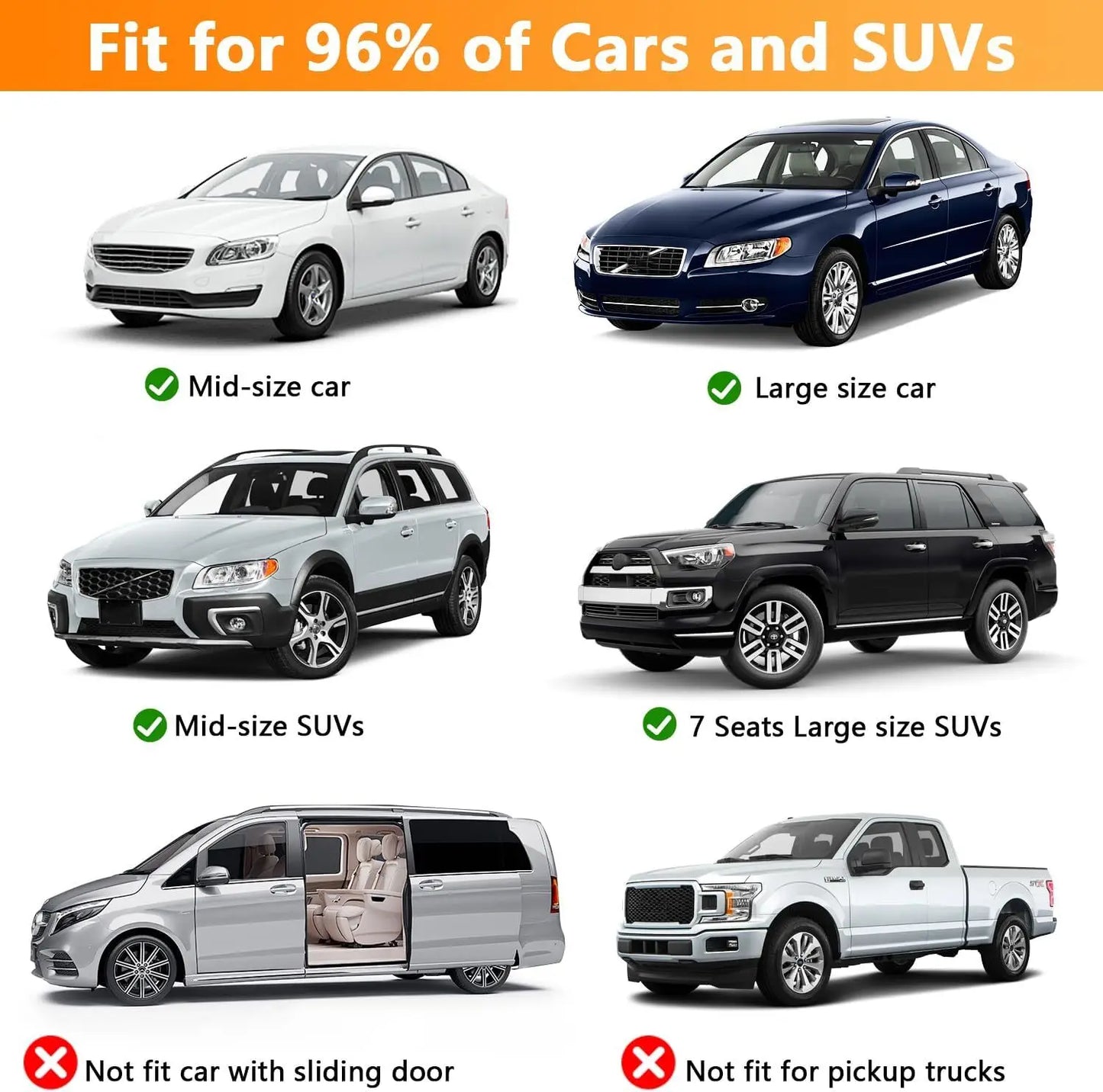Elastic Mesh Car Window Shades – UV & Mosquito Protection for Front & Rear Side Windows