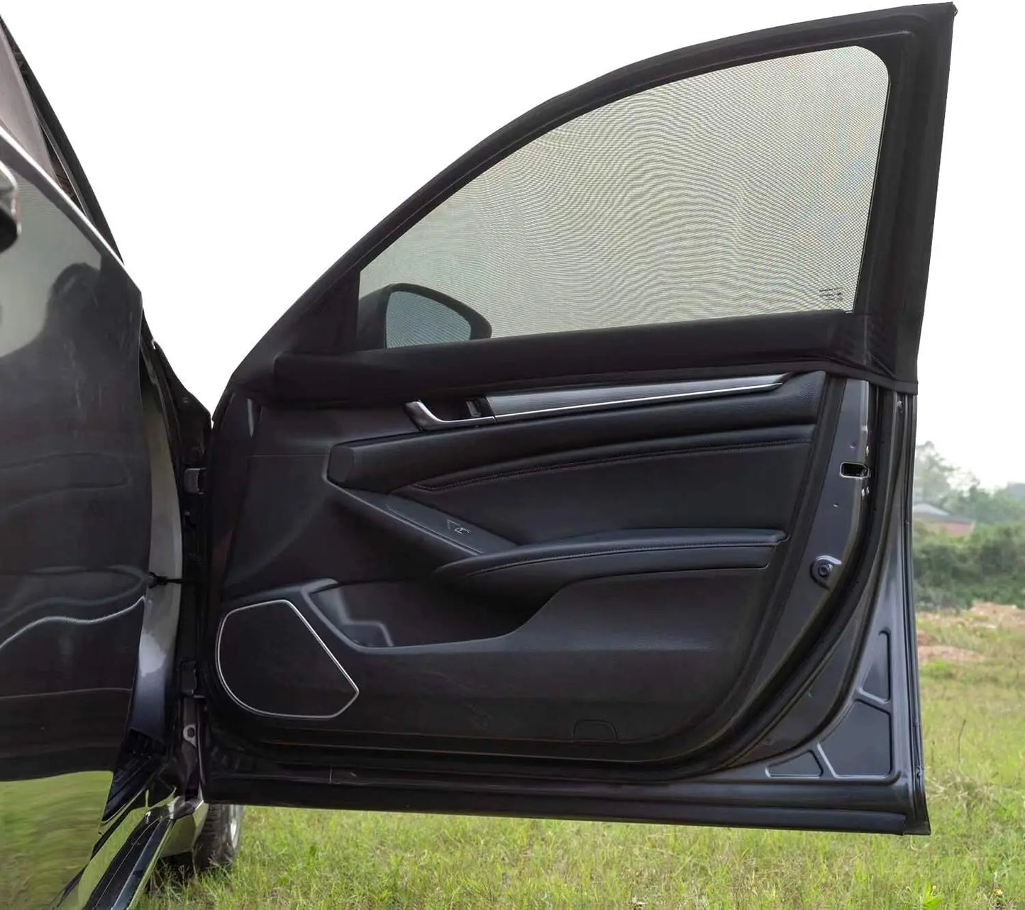 Elastic Mesh Car Window Shades – UV & Mosquito Protection for Front & Rear Side Windows