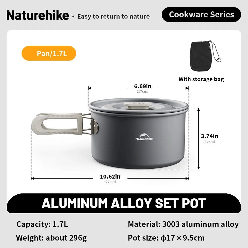 Portable Camping Kitchenware Set (Collapsible Frying Pan & Kettle)