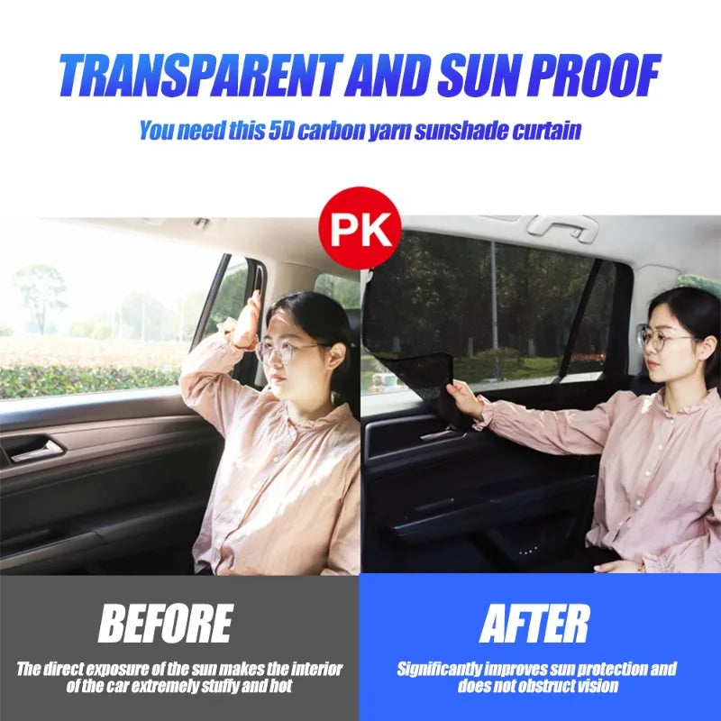 Magnetic Blackout Car Window Shades – UV Protection & Breathable Mesh