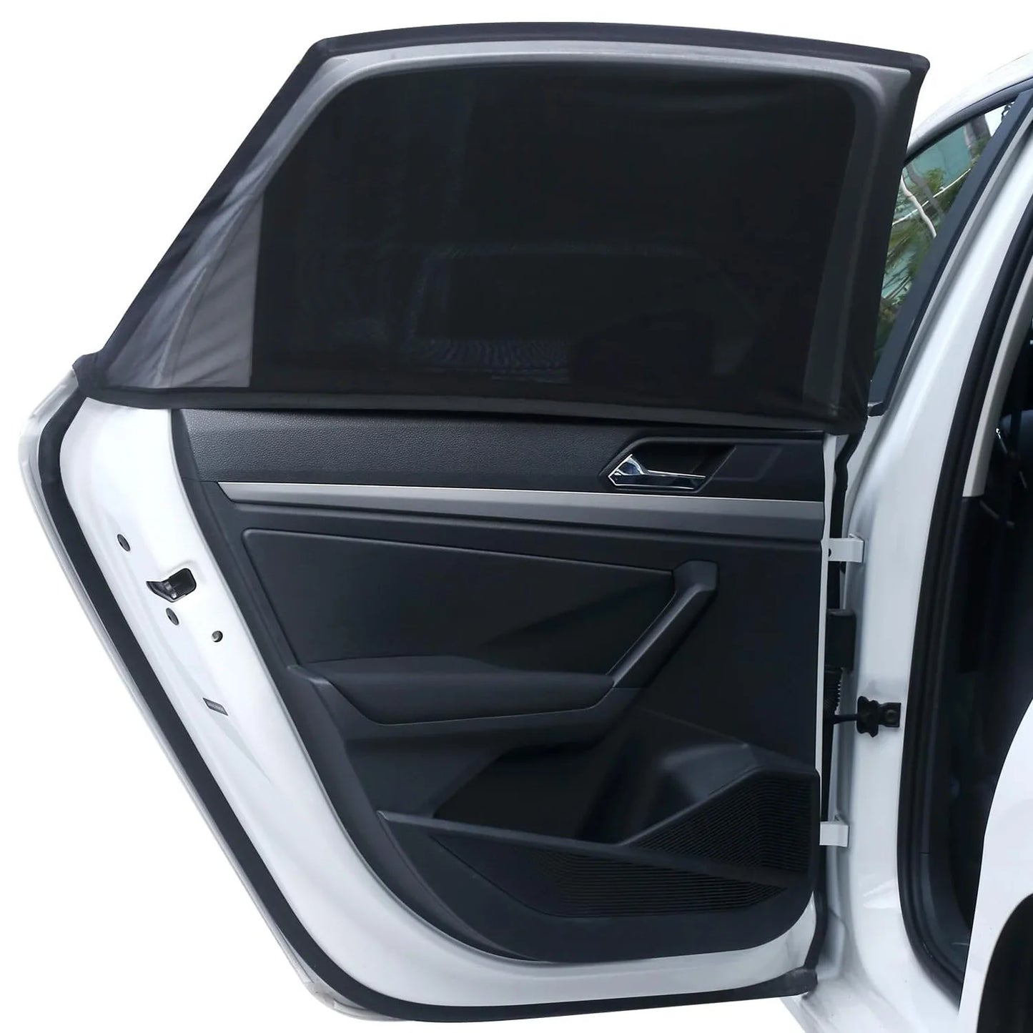 Elastic Mesh Car Window Shades – UV & Mosquito Protection for Front & Rear Side Windows