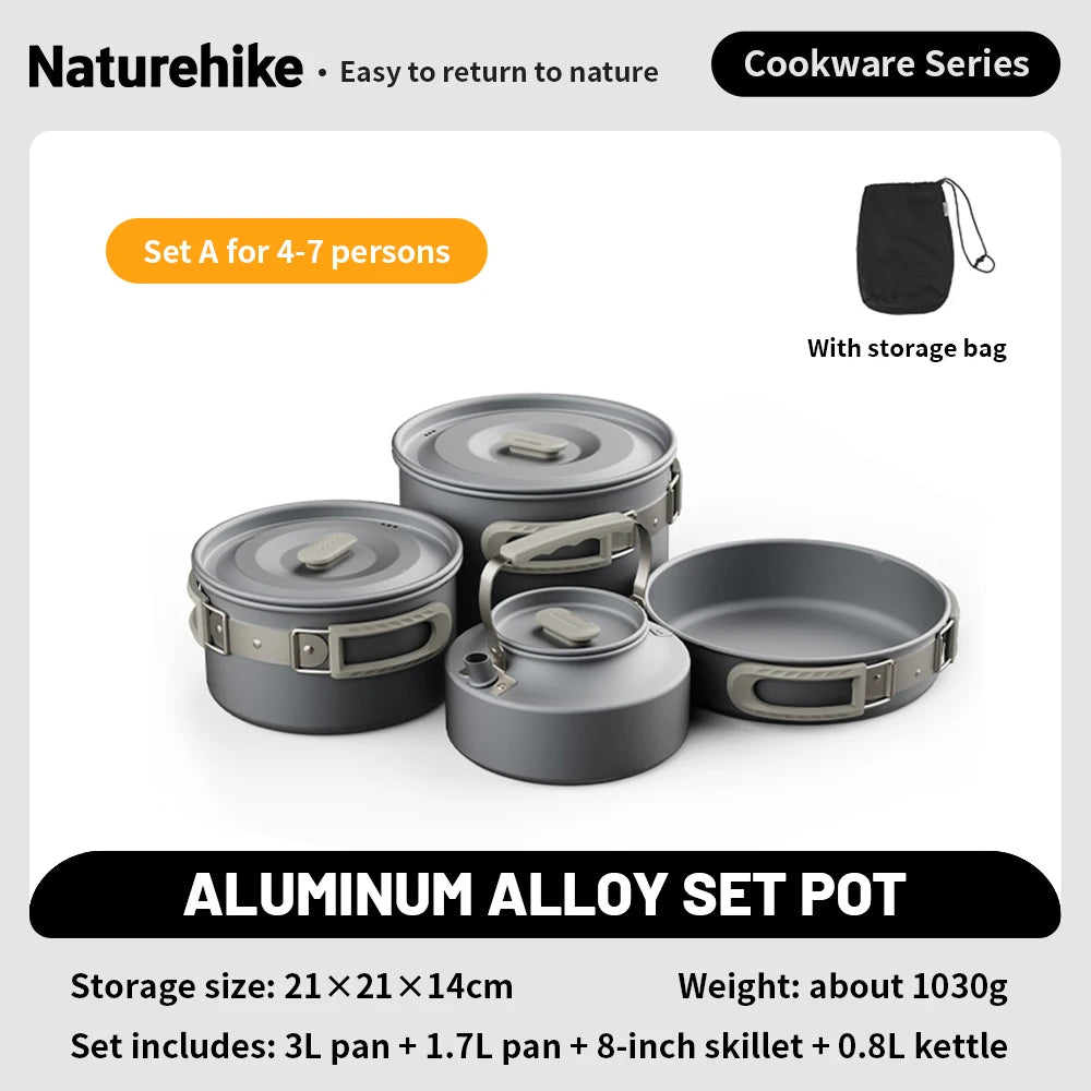 Portable Camping Kitchenware Set (Collapsible Frying Pan & Kettle)