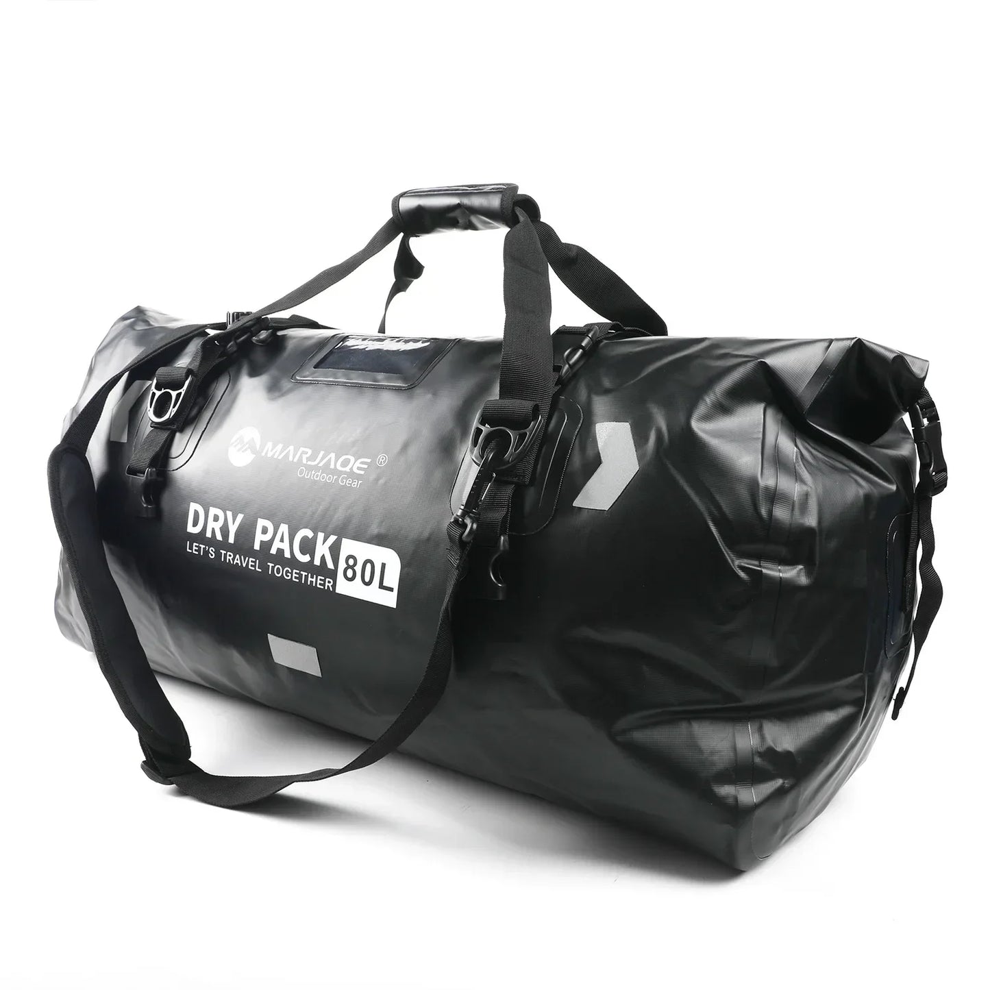 Waterproof Dry Duffel Bag (50L & 80L) Roll-Top with Straps for Kayaking & Rafting
