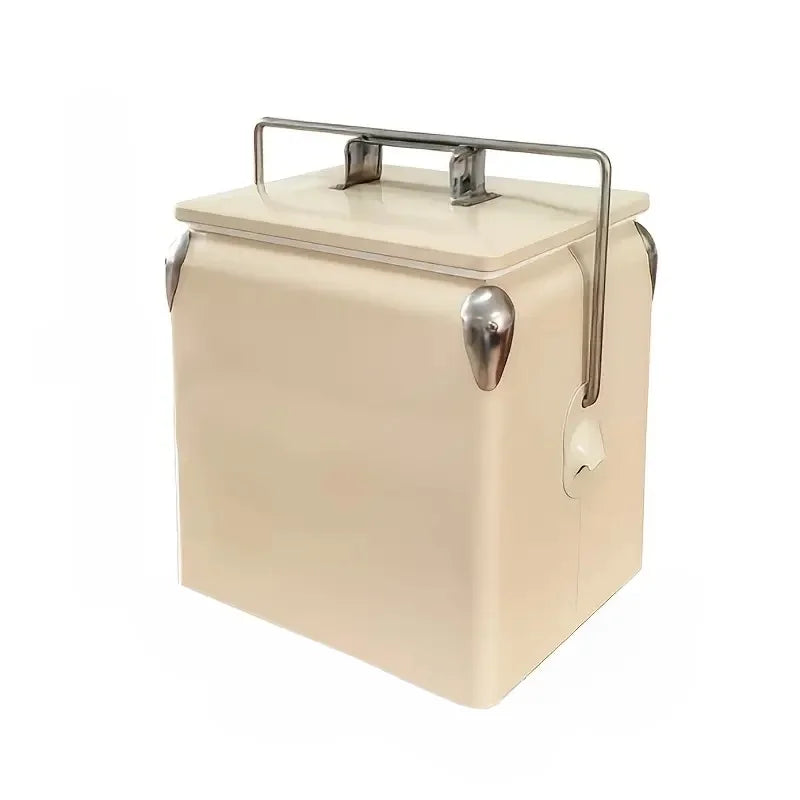 Outdoor 13L Portable Cooler Box (Vintage Style Car Fridge)
