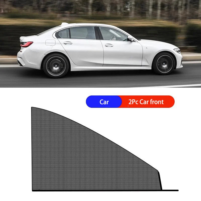 Elastic Mesh Car Window Shades – UV & Mosquito Protection for Front & Rear Side Windows