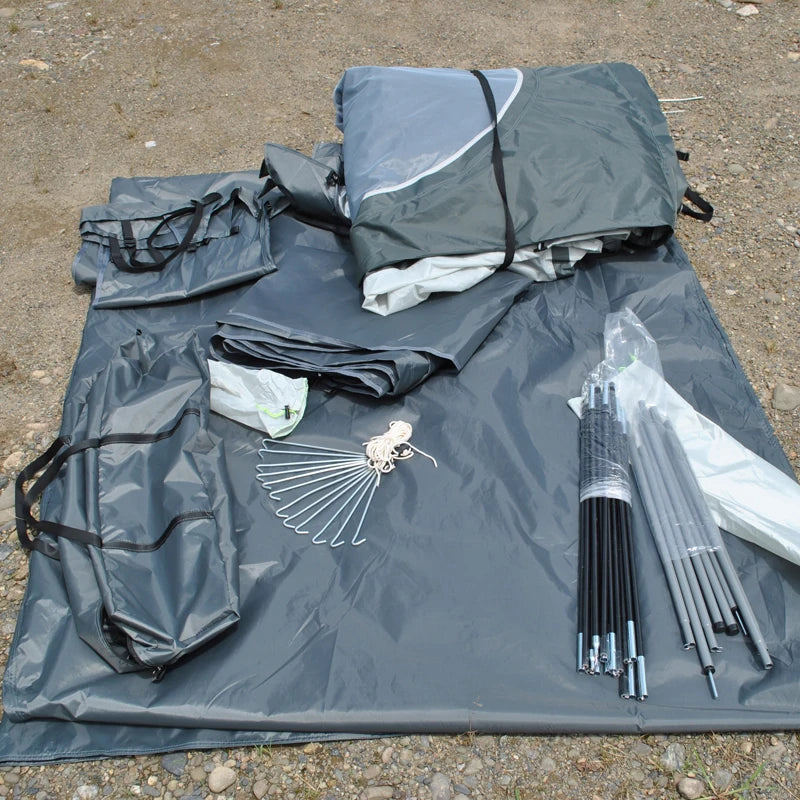 Upgraded SUV Rear Tent (5-8 Persons) with Awning & Support Poles