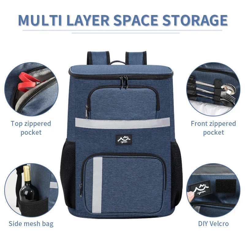 Outdoor Insulated Thermal Cooler Backpack