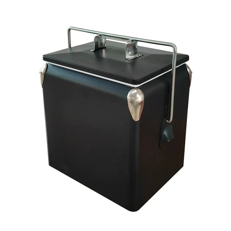 Outdoor 13L Portable Cooler Box (Vintage Style Car Fridge)