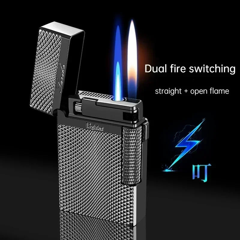 Metal Windproof Double Flame Butane Torch Lighter