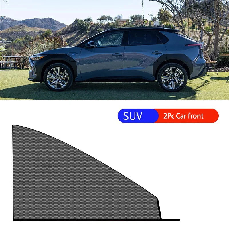 Elastic Mesh Car Window Shades – UV & Mosquito Protection for Front & Rear Side Windows