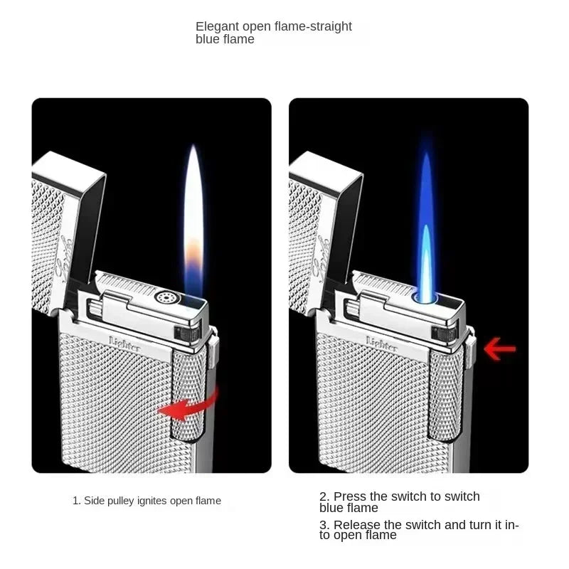 Metal Windproof Double Flame Butane Torch Lighter