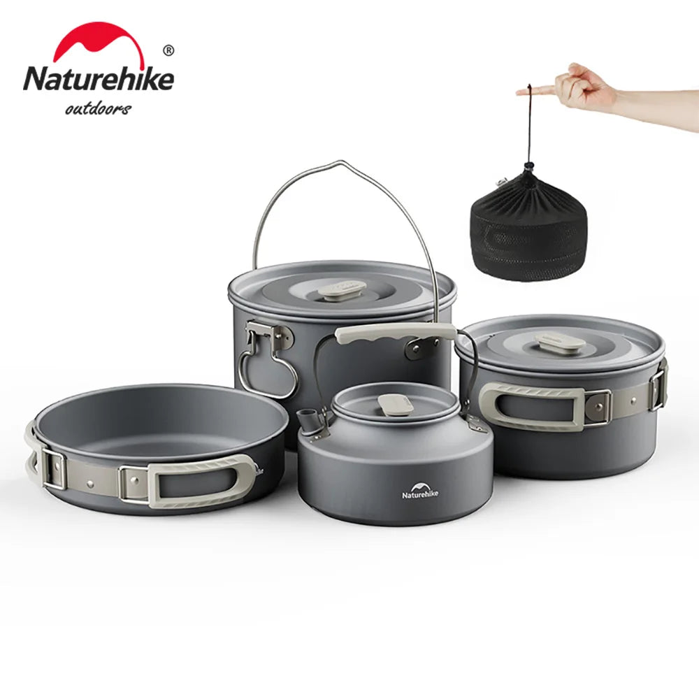 Portable Camping Kitchenware Set (Collapsible Frying Pan & Kettle)
