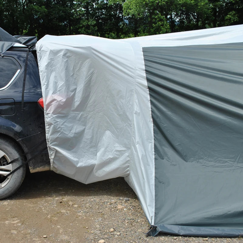 Upgraded SUV Rear Tent (5-8 Persons) with Awning & Support Poles