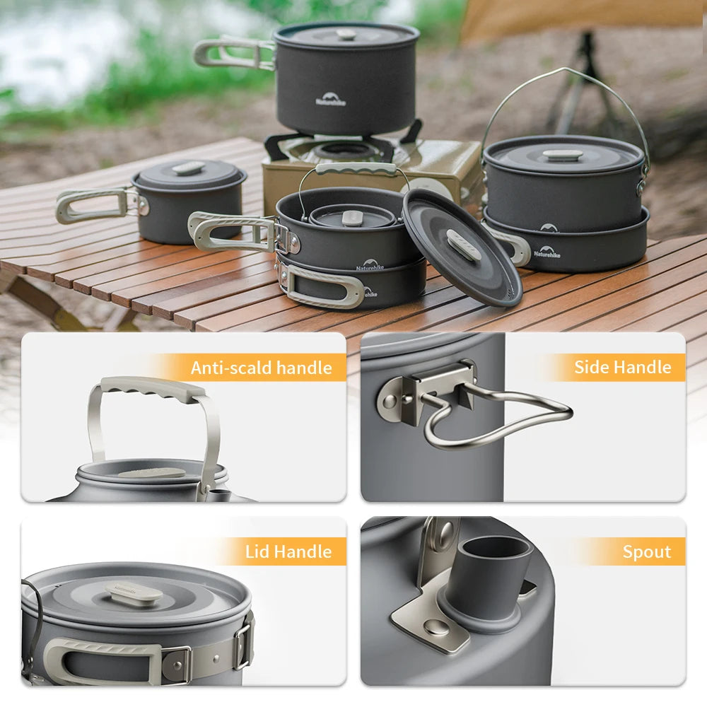 Portable Camping Kitchenware Set (Collapsible Frying Pan & Kettle)