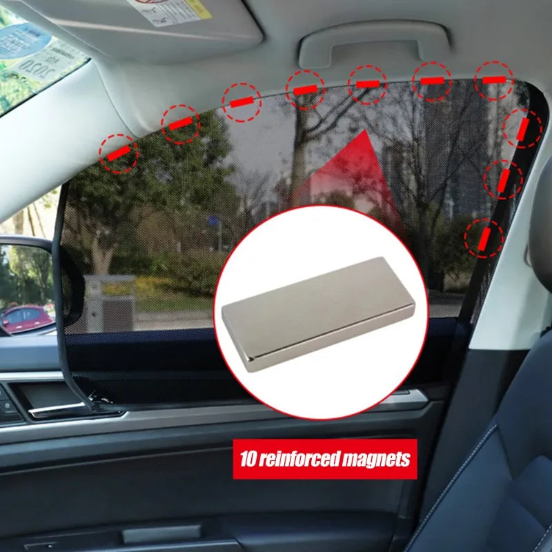Magnetic Blackout Car Window Shades – UV Protection & Breathable Mesh