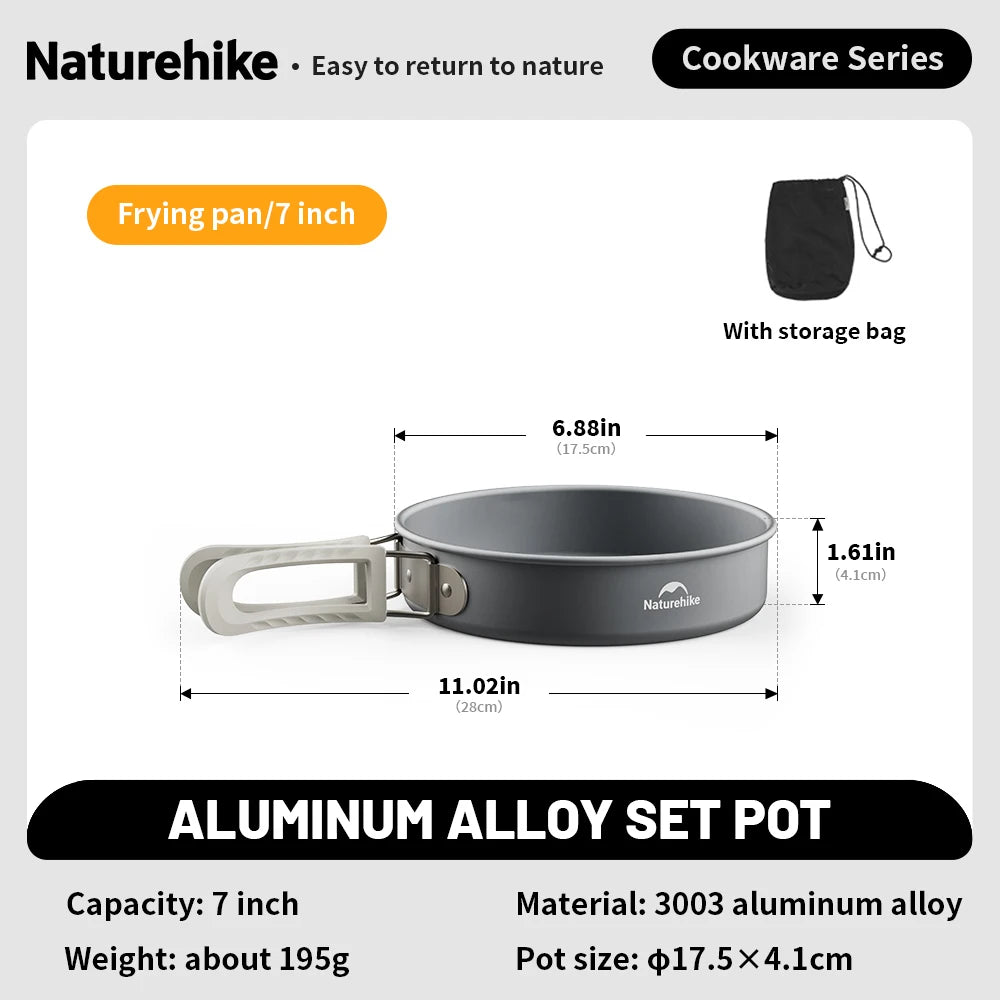 Portable Camping Kitchenware Set (Collapsible Frying Pan & Kettle)