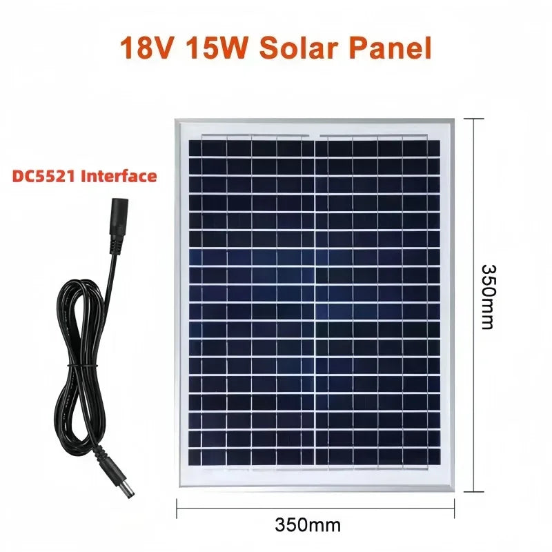 Solar-Powered 100W Portable Generator – 24000mAh Camping Power Station with LED & AC Outlets