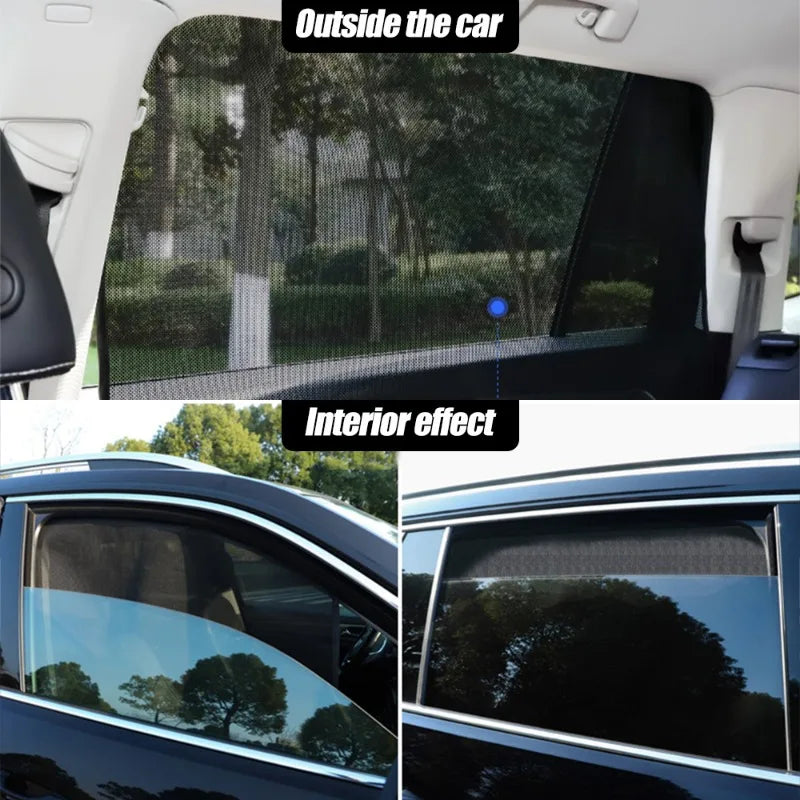 Magnetic Blackout Car Window Shades – UV Protection & Breathable Mesh