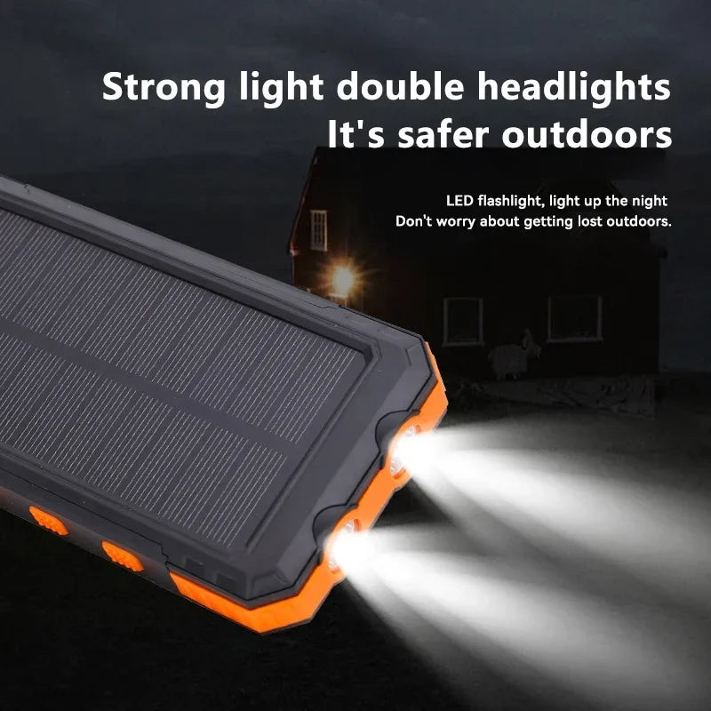 Portable Waterproof Solar Power Bank (20,000mAh)