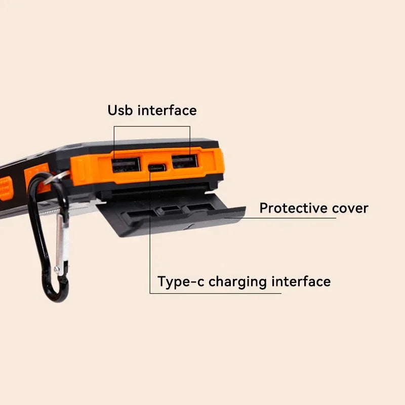 Portable Waterproof Solar Power Bank (20,000mAh)