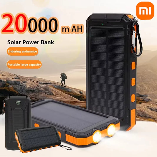 Portable Waterproof Solar Power Bank (20,000mAh)