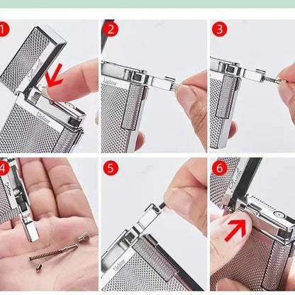 Metal Windproof Double Flame Butane Torch Lighter