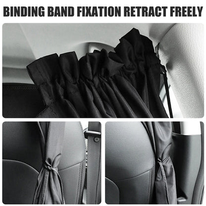 Universal Car Privacy Curtains – Blackout Divider for Rear Seat & Side Window Shades