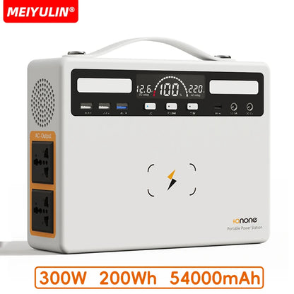 Portable 300W Solar Generator – 81000mAh Power Station with Wireless & USB-C Charging for Outdoors