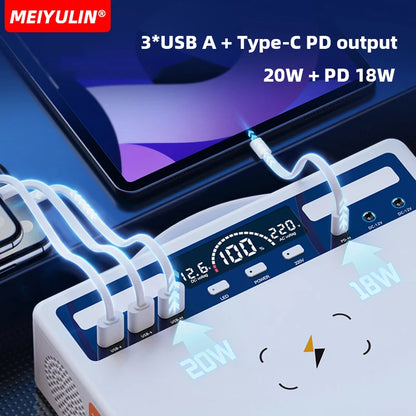 Portable 300W Solar Generator – 81000mAh Power Station with Wireless & USB-C Charging for Outdoors