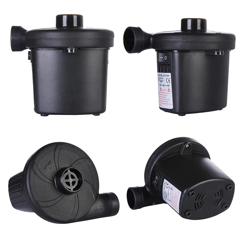 Multi-Purpose Electric Inflatable Pump – 12V/220V for Car, Camping, Mattress, & Boat (70W)