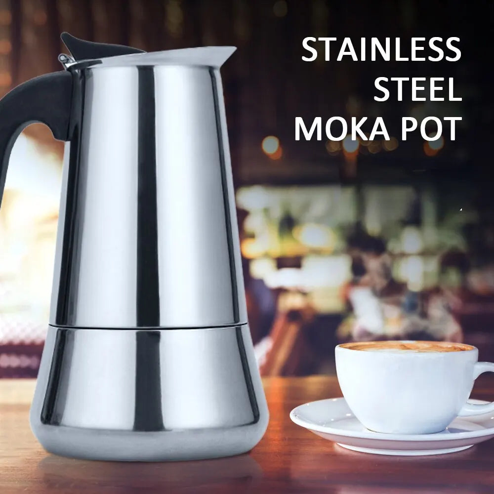 Stainless Steel Stove Top Coffee Pot / Maker