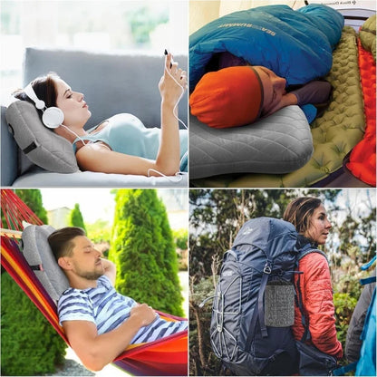 Ultra-Light Inflatable Travel Pillow with Removable Cover