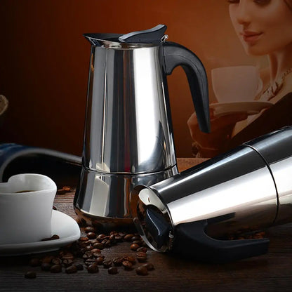 Stainless Steel Stove Top Coffee Pot / Maker