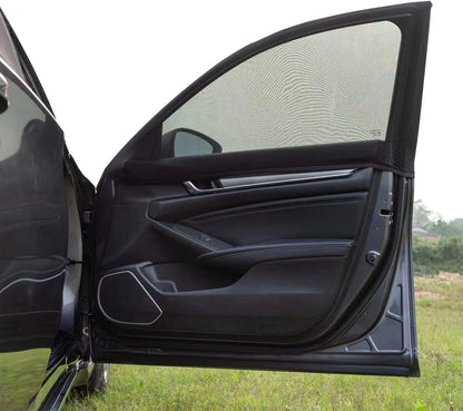 Elastic Mesh Car Window Shades – UV & Mosquito Protection for Front & Rear Side Windows