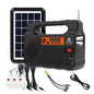 Portable Solar Power Panel & Generator Kit with 3 LED Bulbs, Bluetooth Speaker, & Radio