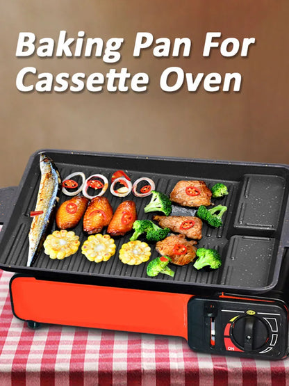 Portable Non-Stick BBQ Grill Plate (32x26cm Korean Barbecue Style)