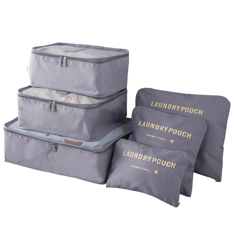 Travel Organizer Packing Cubes Set (6 or 8 Pieces)