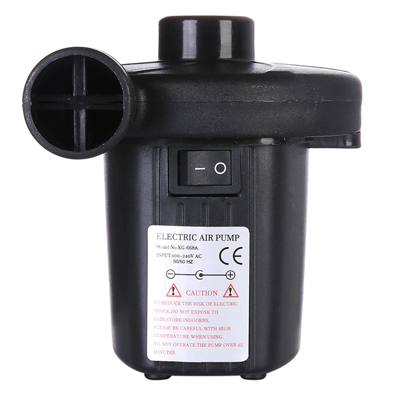 Multi-Purpose Electric Inflatable Pump – 12V/220V for Car, Camping, Mattress, & Boat (70W)