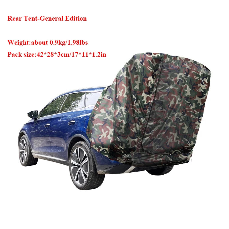 Outdoor SUV/MPV & Cat Tail Tent (Roof Extension Sunshade, Rainproof & Anti-Mosquito. NO POLES)