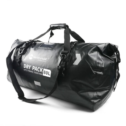 Waterproof Dry Duffel Bag (50L & 80L) Roll-Top with Straps for Kayaking & Rafting